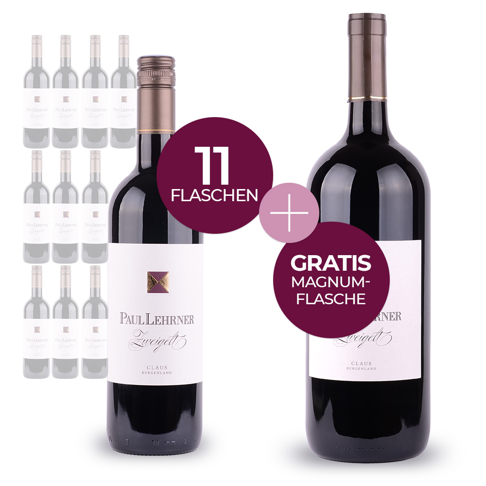 Aktion: Zweigelt "Claus" 2022 11 + 1 Magnumflasche (2017) Gratis!